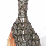 Arabica - vaselignende objekt med hjerteformet fod, højde 19 cm