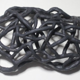 Connection #1, matglaseret sort stentøj, 38 x 22, h 14 cm