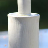 Lille flaske med lodrette striber, højde 13 cm